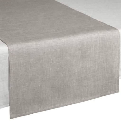 Runner in lino Made in Italy Moderno naturale 50x150cm
