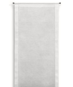 Cuore di lino - Tenda a Vetro in Puro Lino 100% Made in Italy Ajour Bianco Ottico (60x240cm)