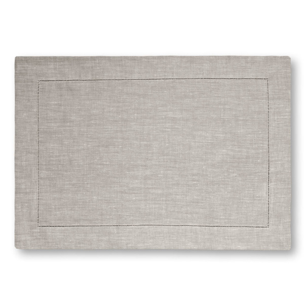 Tovaglietta americana in lino Made in Italy Ajour naturale 35x50cm