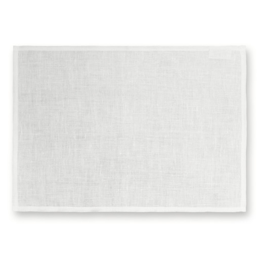 Tovaglietta americana in lino Made in Italy Moderna bianco panna 35x50cm
