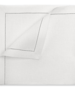 Cuore di lino - Tovagliolo in puro lino 100% Made in Italy Ajour Bianco Ottico 45X45cm
