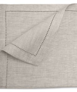 Tovagliolo in lino Made in Italy Ajour naturale 45x45cm