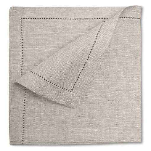 Tovagliolo in lino Made in Italy Ajour naturale 45x45cm