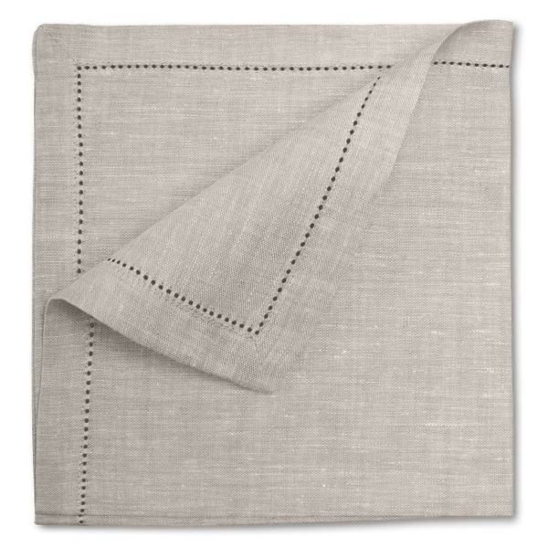 Tovagliolo in lino Made in Italy Ajour naturale 45x45cm
