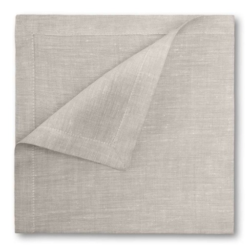 Tovagliolo in lino Made in Italy Cornice Naturale 45x45cm