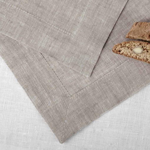Tovaglietta americana in lino Made in Italy Cornice naturale 35x50cm - immagine 5