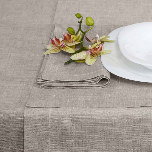 Tovagliolo in lino Made in Italy Cornice Naturale 45x45cm - immagine 2