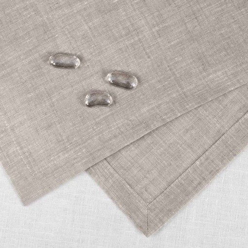 Tovagliolo in lino Made in Italy Cornice Naturale 45x45cm - immagine 3