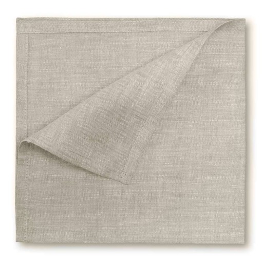 Tovagliolo in lino Made in Italy Moderno naturale 45x45cm