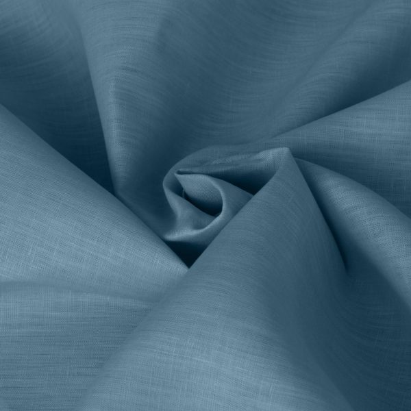 523-06 Tessuto in lino h 305 cm per lenzuola e tende blu avio