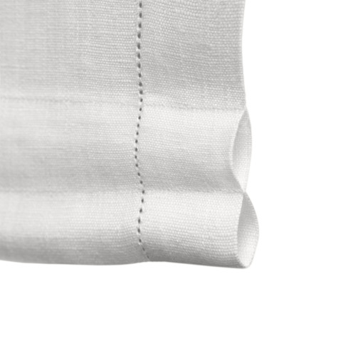 Tenda a vetro in lino Made in Italy Ajour 45x160 bianco panna - immagine 3