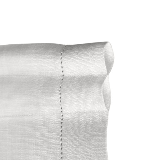Tenda a vetro in lino Made in Italy Ajour 45x160 bianco panna - immagine 2
