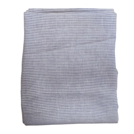 Telo Mare Singolo in Lino 100% Naturale - Leggero, Assorbente e Elegante - Ideale per una Vacanza di Stile (90X170 Retrò BLU)