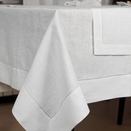 Cuore di lino - Tovaglia in Puro Lino 100% Made in Italy Ajour Bianco Panna Rettangolare (160x240cm) - immagine 2