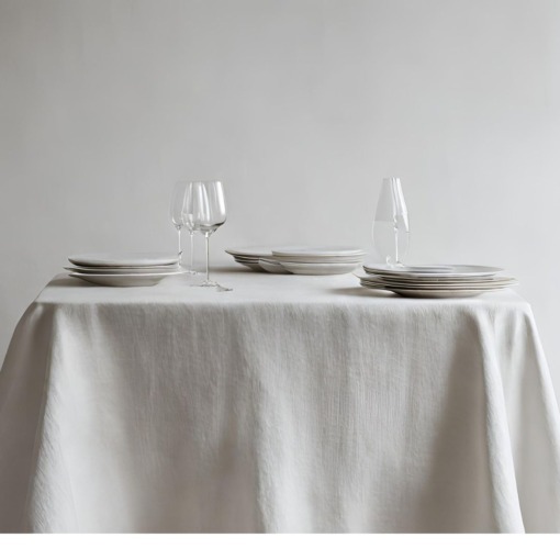 Cuore di lino - Tovaglia in Puro Lino 100% Made in Italy Ajour Bianco Panna Rettangolare (160x240cm) - immagine 5
