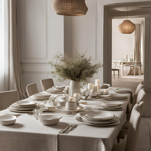 Cuore di lino - Tovaglia in Puro Lino 100% Made in Italy Ajour Bianco Panna Rettangolare (160x240cm) - immagine 9