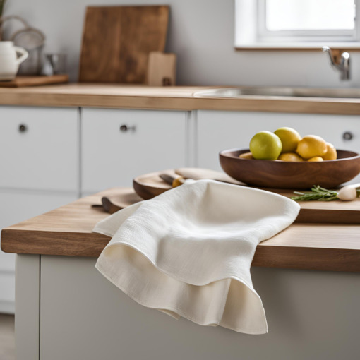Asciugapiatti in lino Made in Italy Moderno Naturale 50x70cm - immagine 7