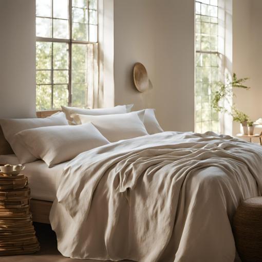 Lenzuolo sotto con angoli in lino Made in Italy Bianco Panna misure 170X200X30 - immagine 23