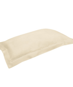 Federa letto in lino Made in Italy Cornice Bianco Panna 50x80cm