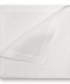 Cuore di lino - Tovagliolo in puro lino 100% Made in Italy Cornice Bianco Ottico 45X45cm