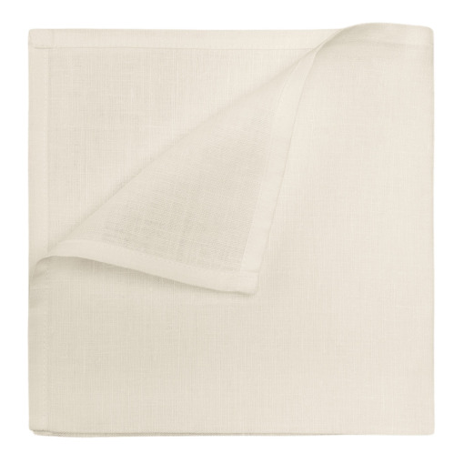 Tovagliolo in lino Made in Italy Moderno bianco panna 45x45cm