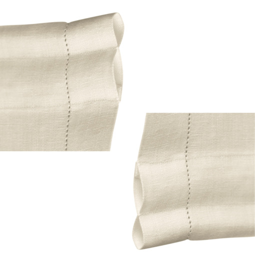 Tenda a vetro in lino Made in Italy Ajour bianco panna - immagine 2