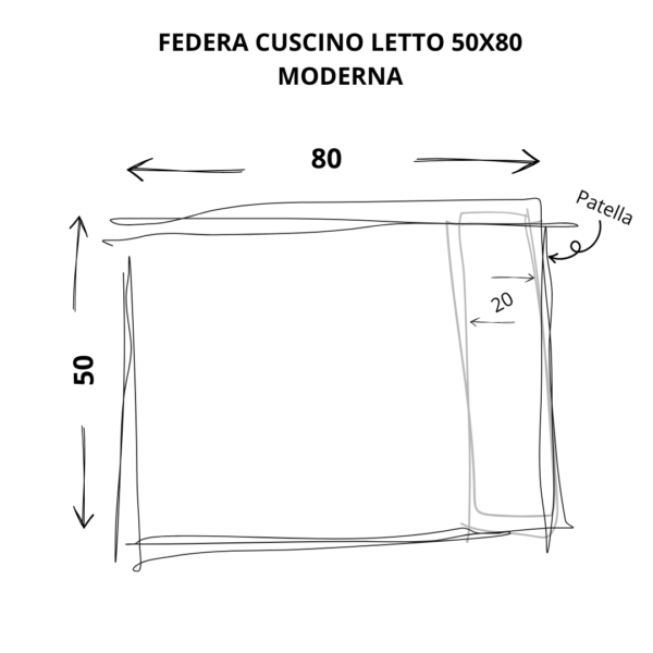 Misure e Modello Federa Letto Moderna 50x80