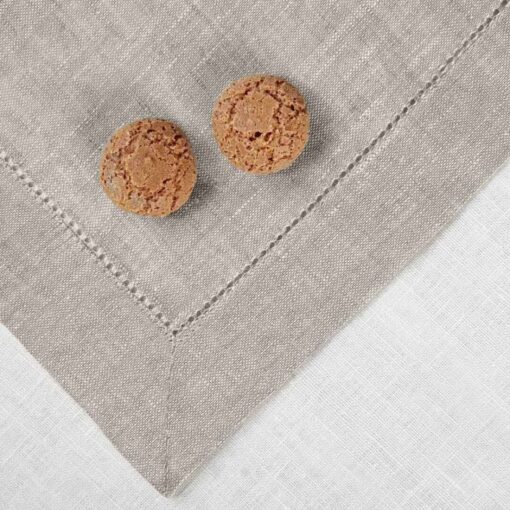 Cuore di Lino - Set di 6 Tovaglioli da Cocktail in Lino Naturale – Orlo Ajour – Eleganza per Tavole Formali, 25x25 cm, Made in Italy - immagine 4