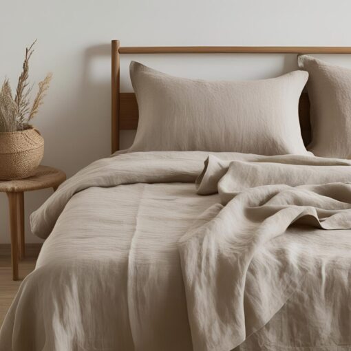 Federa letto in lino Made in Italy Cornice Naturale 50x80cm - immagine 5