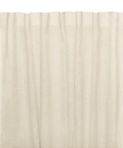 Tenda bastone o binario in lino Made in Italy Moderna Bianco Panna (150x300cm)