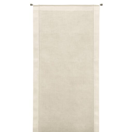 Tenda a vetro in lino Made in Italy Ajour bianco panna