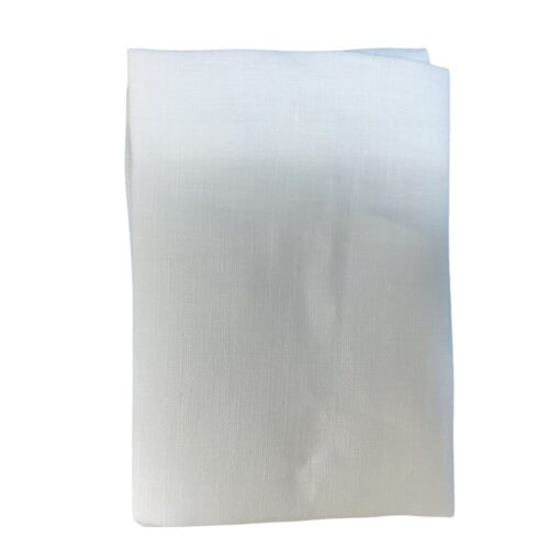 Cuore di lino - Fazzoletto da Taschino in Lino Bianco Ottico con Orlo Cornice 25x25 Made in Italy - immagine 3