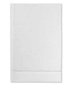 Asciugamano in lino Made in Italy Ajour Bianco Ottico