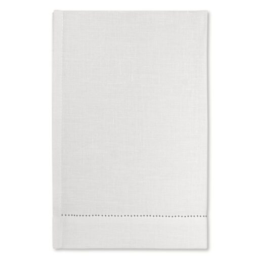 Asciugamano in lino Made in Italy Ajour Bianco Ottico