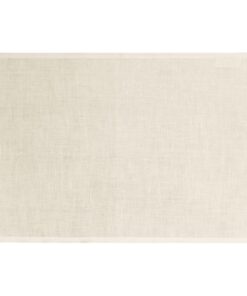 Tovaglietta americana in lino Made in Italy Moderna Bianco Panna 35x50cm