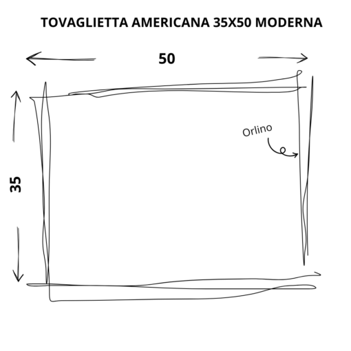 Tovaglietta americana in lino Made in Italy Moderna Bianco Panna 35x50cm - immagine 6