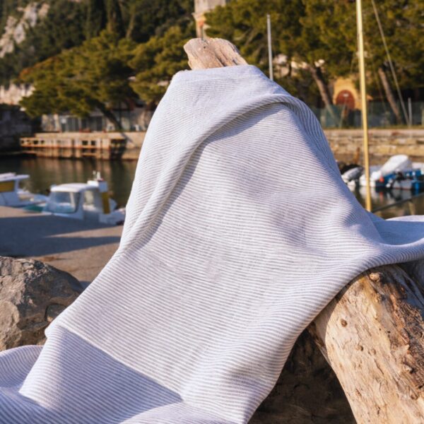 Cuore di lino - Telo Mare Singolo/Doppio 100% Puro Lino Made in Italy Collezione Moderna righe Blu 13 Cuore di lino - Telo Mare Singolo/Doppio 100% Puro Lino Made in Italy Collezione Moderna righe Blu