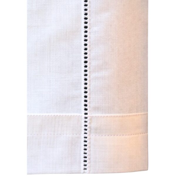 Cuore di lino - Tenda a Vetro 100% Puro Lino Made in Italy Collezione Ajour Alto Bianco Ottico 12 Tenda a Vetro Ajour Alto